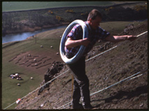 Carrying wire to use on line wire fence.