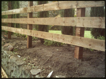 A single board fence.